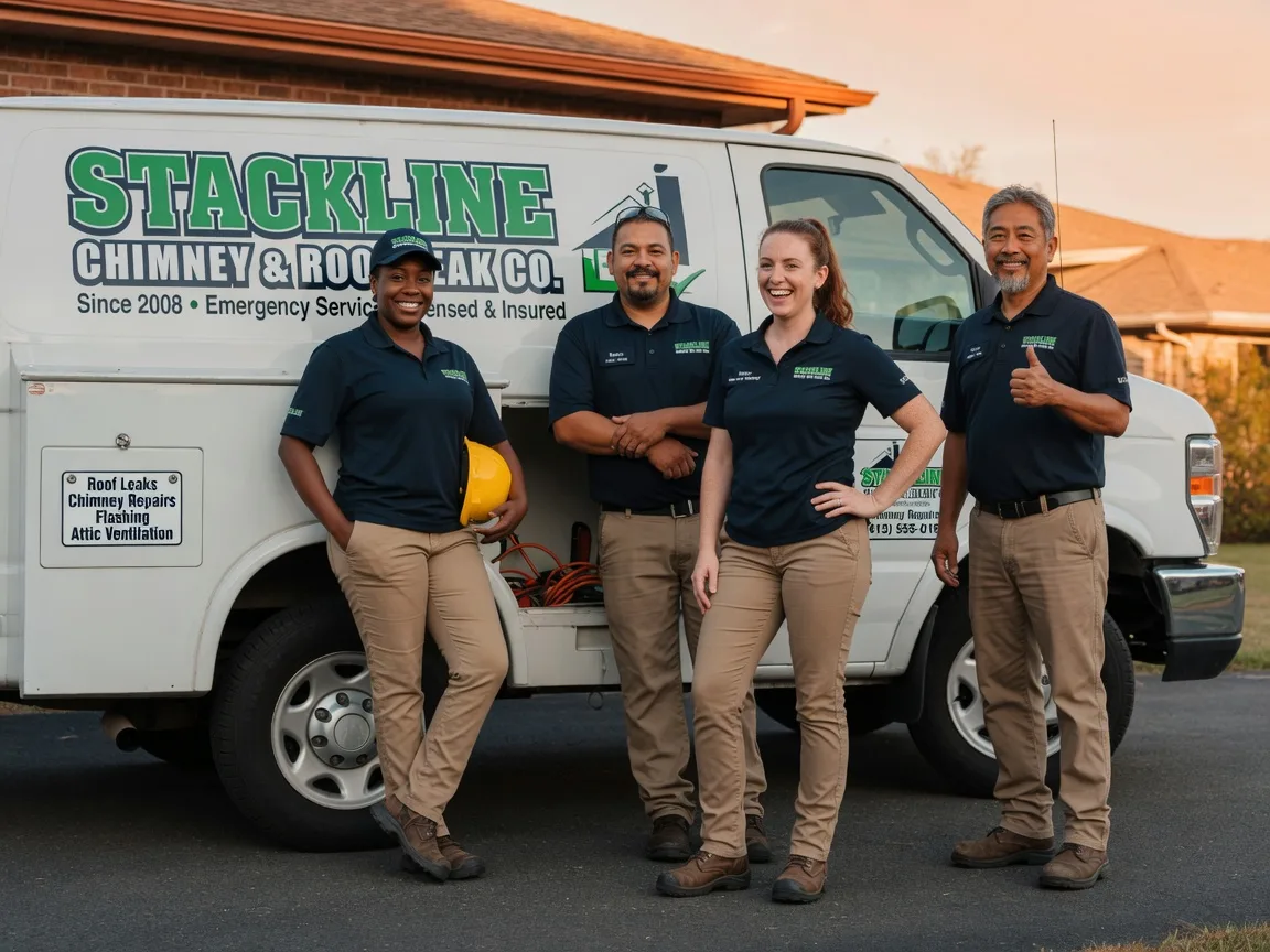 Chimney flashing repair company in Bend, TX